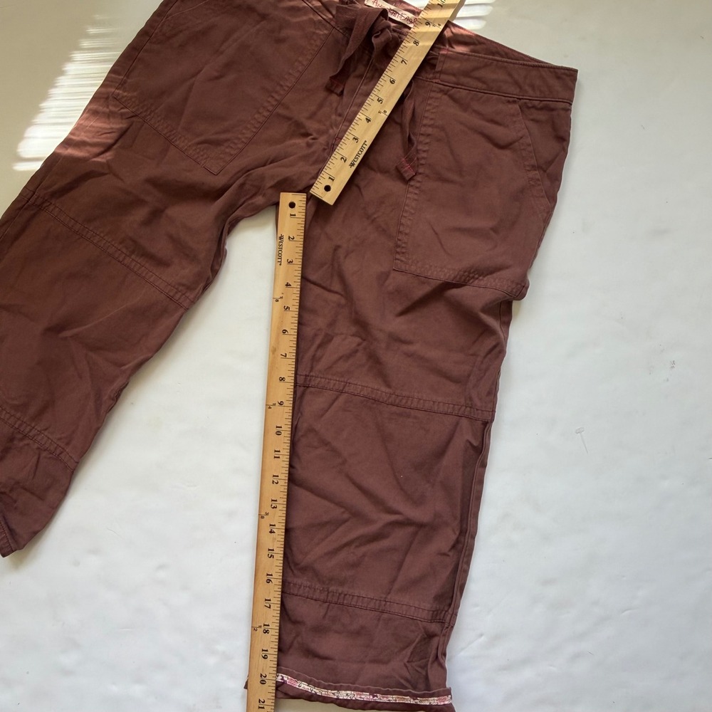 Y2K American Eagle Brown Utility Cargo Capris Boho Granola vintage gorpcore camp - Picture 6 of 8